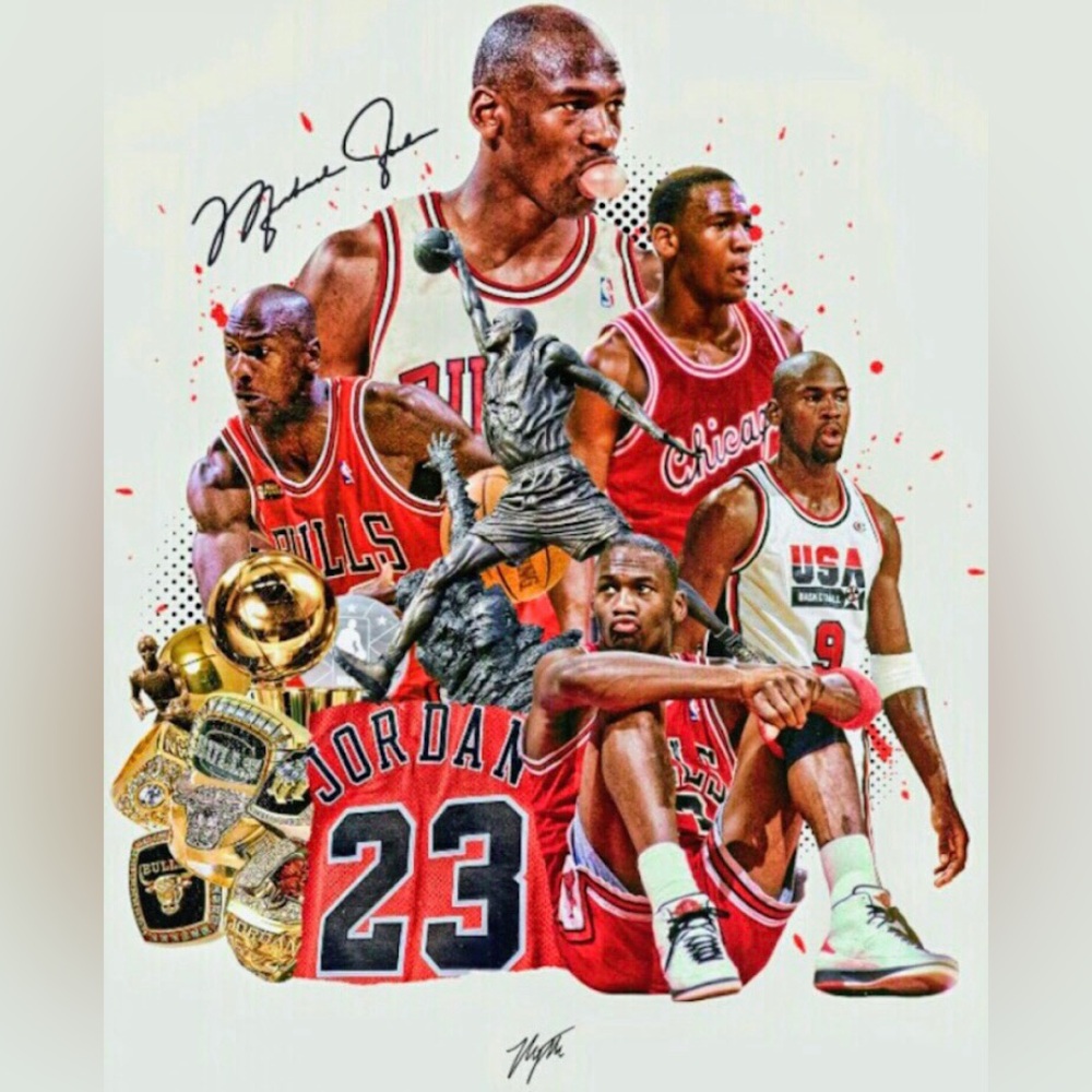 MICHAEL JORDAN CHICAGO BULLS VINTAGE ULTRA PREMIUM GLOSSY NBA 8.5x11 POSTER SET!